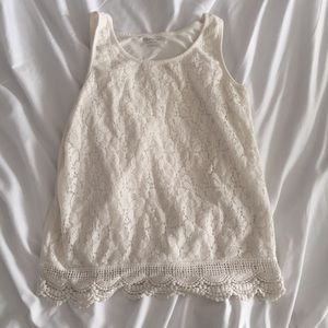 White lace tank top